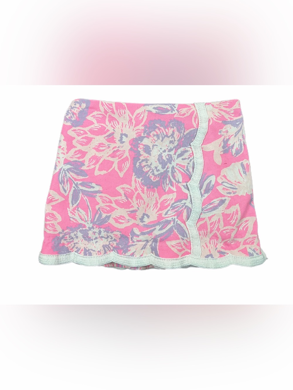LILLY PULITZER Girls Michelina Skort in Rousseau Pink Zen Garden - S (4-5) - Picture 2 of 4